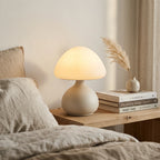 MIKO white mushroom-shaped LED table lamp
