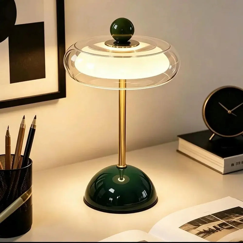 VETRA glass and metal touch-operated table lamp — alternate product view 5