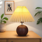 PLISSA decorative table lamp with a pleated fabric lampshade — alternate product view 4