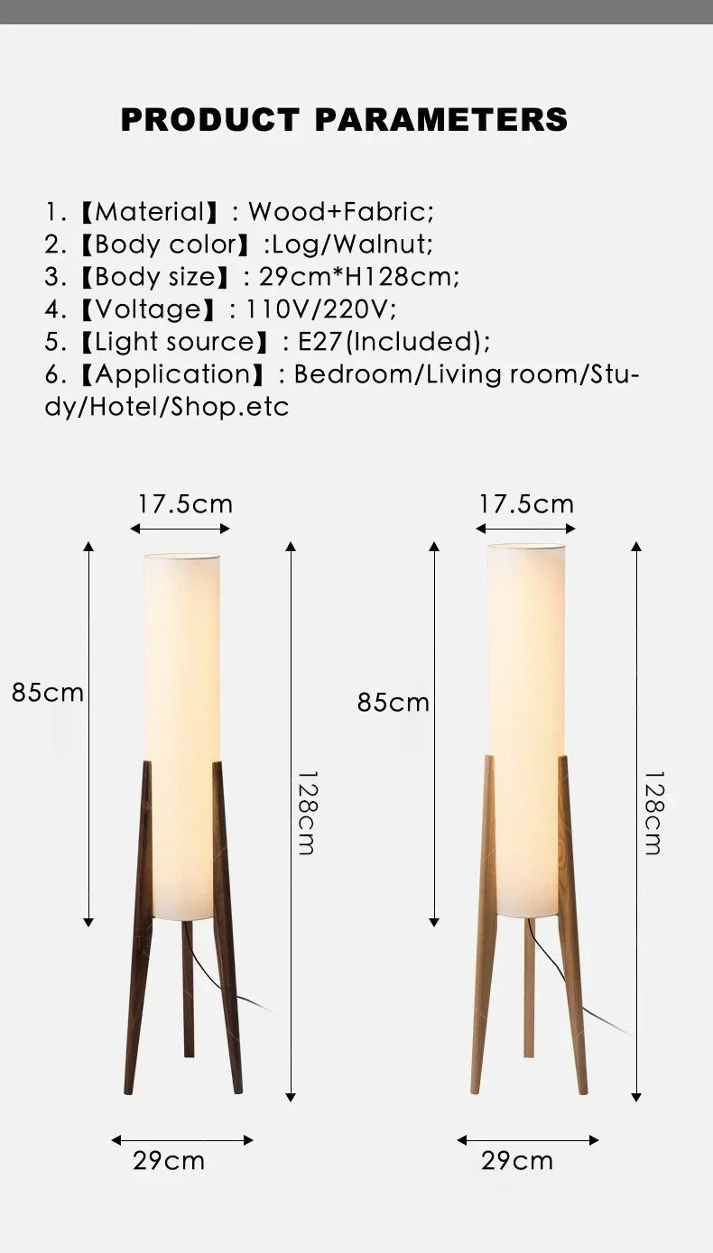SELVA Solid Wood and Fabric Floor Lamp — additional product view 21