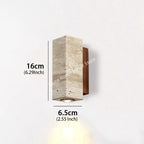 Lampada da Parete Cilindrica in Pietra Travertino - Design Moderno LED