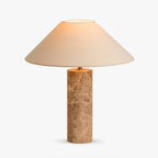 ISORA textured stone-look table lamp with a fabric shade — alternate product view 4