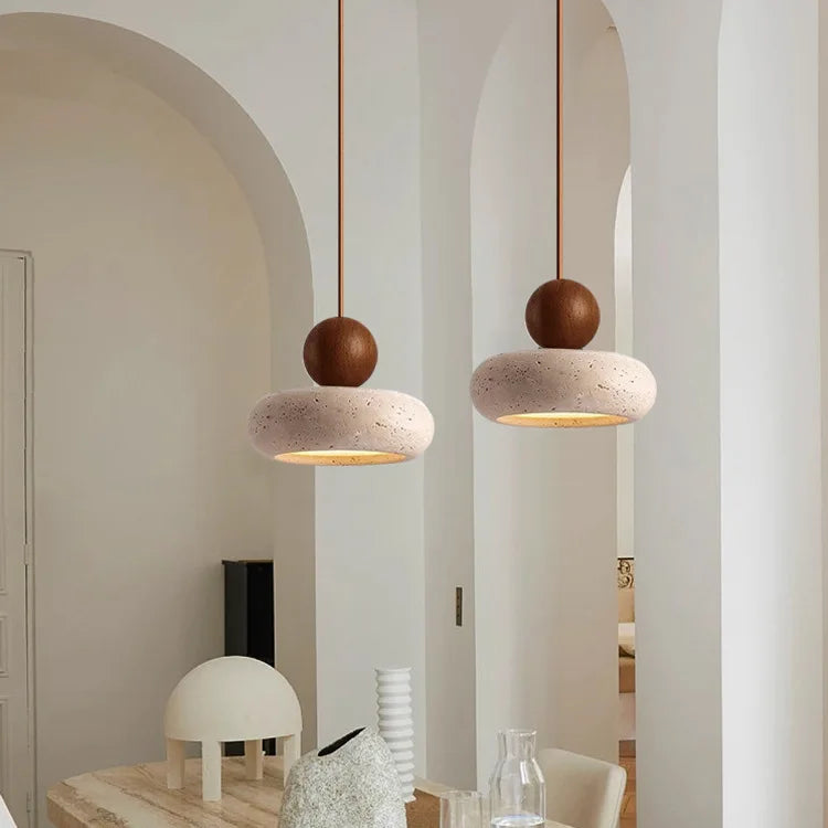 NARA Natural Yellow Stone Pendant Light — additional product view 5