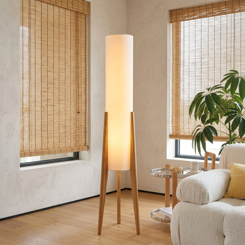 SELVA Solid Wood and Fabric Floor Lamp — additional product view 2