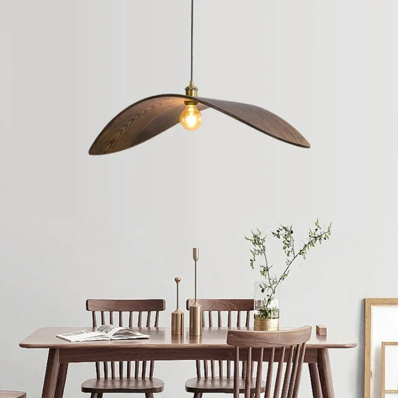 WING Wood and Metal Pendant Light