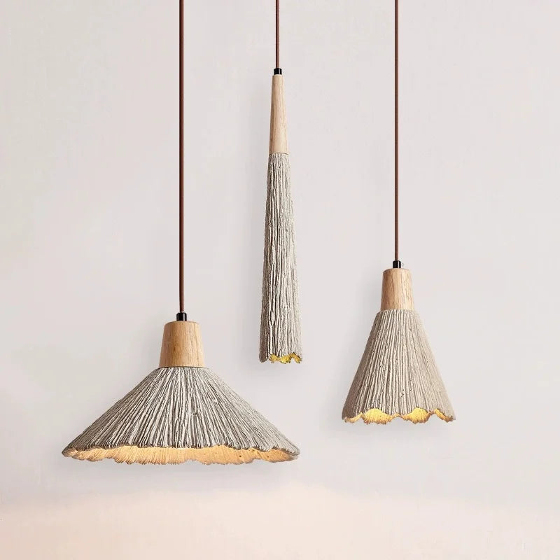 SOLCO Concrete and Wood Pendant Light