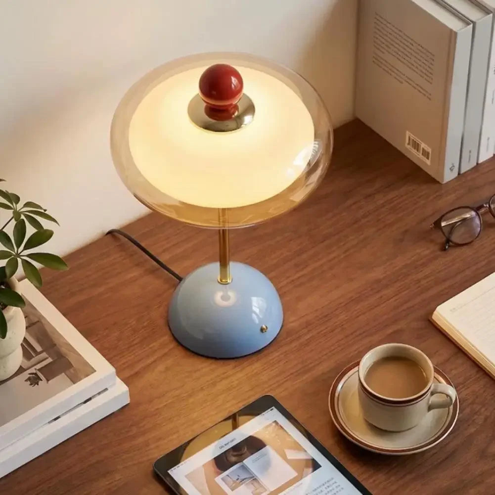 VETRA glass and metal touch-operated table lamp — alternate product view 4