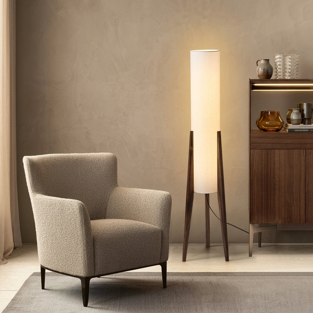 SELVA Solid Wood and Fabric Floor Lamp — additional product view 4