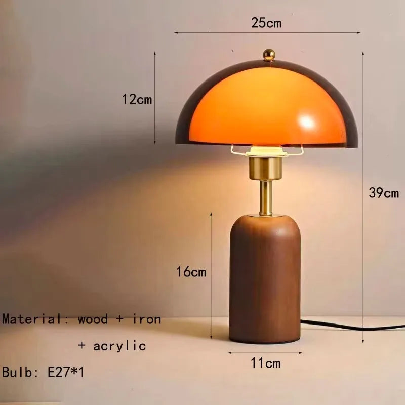 KINU 39 cm wood and acrylic decorative accent table lamp — alternate product view 3