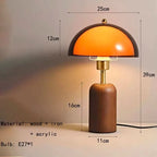 KINU 39 cm wood and acrylic decorative accent table lamp — alternate product view 3