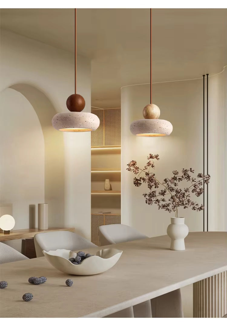 NARA Natural Yellow Stone Pendant Light