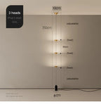 Lampada da terra LED con coni in metallo