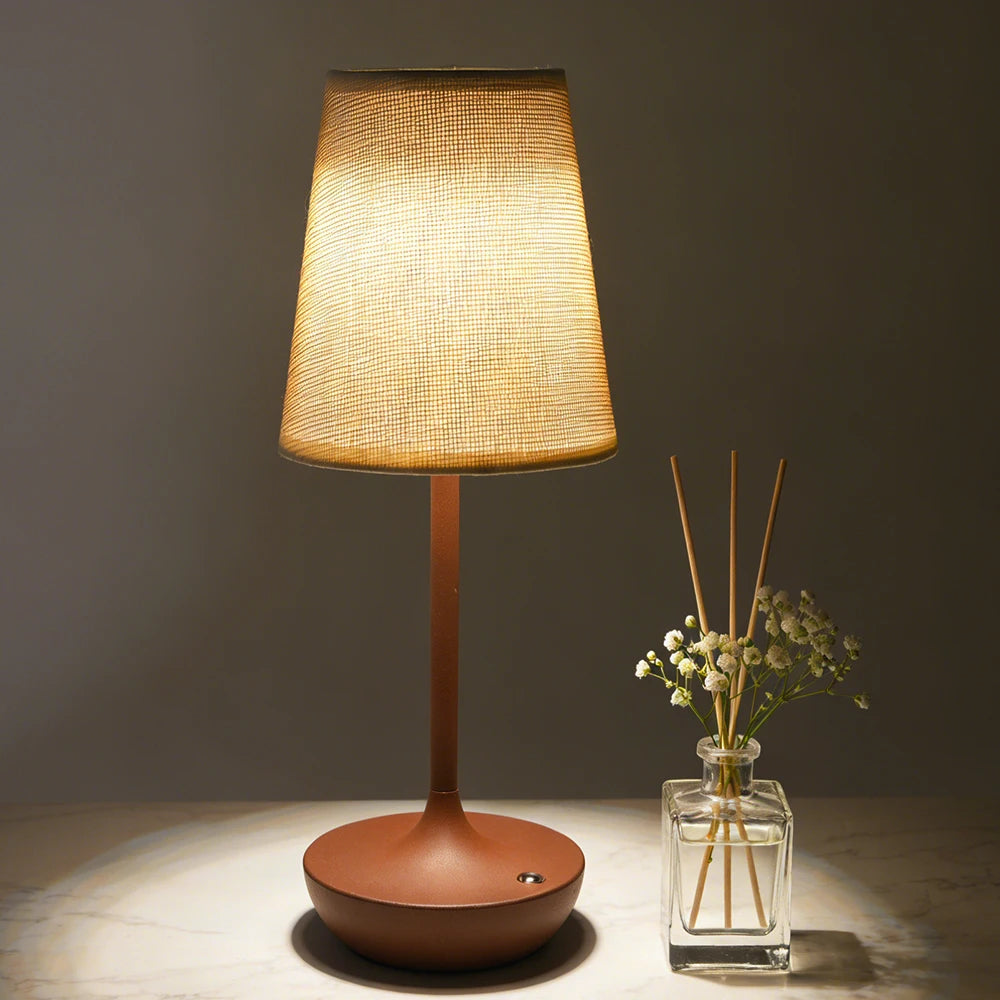 TESSA rechargeable table lamp with a fabric shade — alternate product view 9