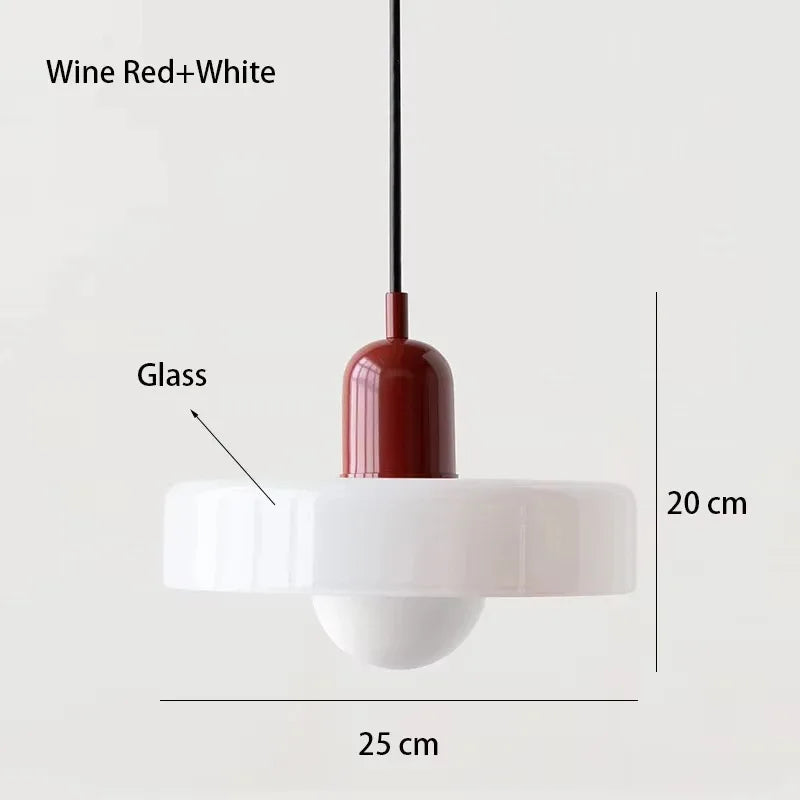 DUET two-tone glass pendant light with a contrasting coloured glass design — alternate product view 33