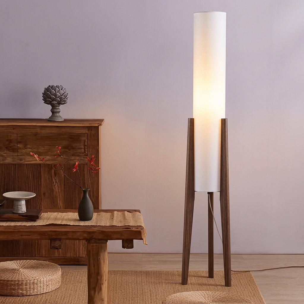 SELVA Solid Wood and Fabric Floor Lamp — additional product view 3
