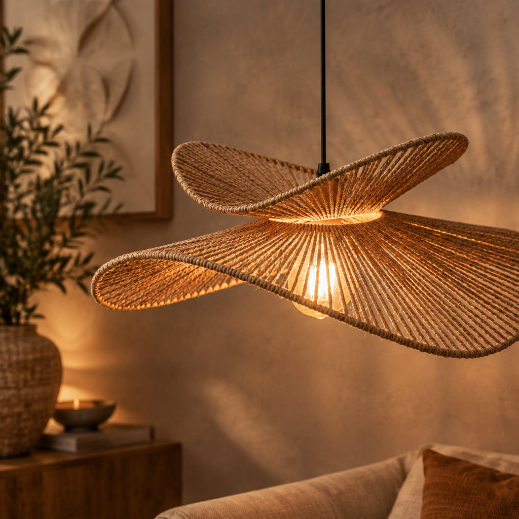 NOMA Woven Rattan Flower Lampshade