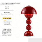 FIORA sculptural LED table lamp with domed shade and spherical details — alternate product view 5