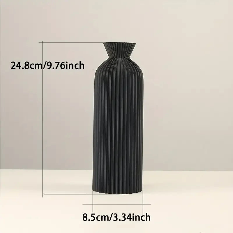 Fluted Decorative Vase Matte Finish Modern Minimalist Design