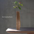 Vaso in Legno Rettangolare 29.5cm Stile Morandi - Design Minimalista Nordico Beige Naturale - Vaso Decorativo da Tavolo per Fiori Secchi e Rami