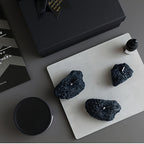 Set 3 Candele Meteorite ASTRUM - Cera di Soia Profumata con Contenitori Effetto Pietra Vulcanica