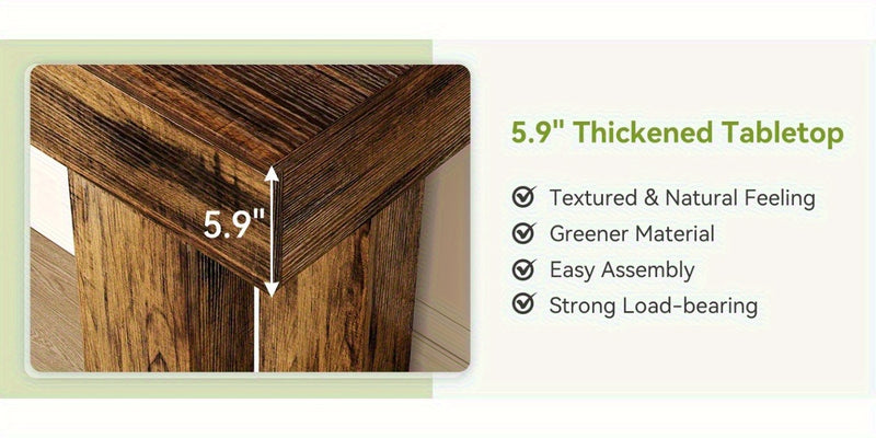 Oak Console Table 160cm - Contemporary Design Natural Brown Entryway Table