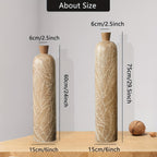 Vaso da Terra M Decorativo 60cm Motivo Foglie - Design Boho Chic per Erba Pampas, Soggiorno e Ingresso