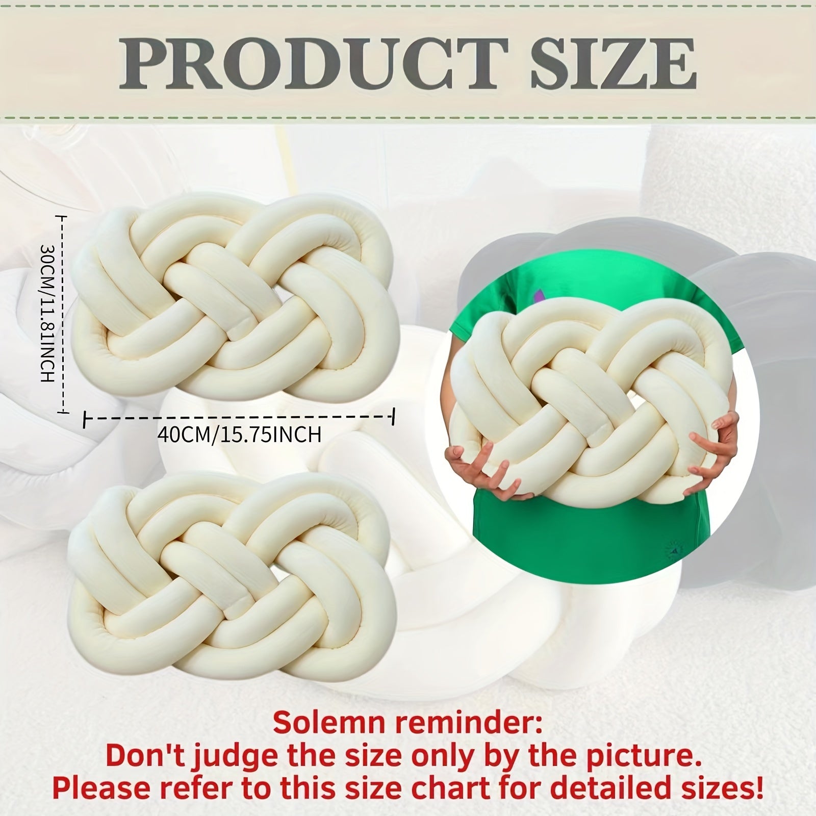 Paracolpi Intrecciato a Treccia - Set 2 Pezzi - Cuscino Lungo Decorativo in Peluche 40cm