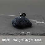 Set 3 Candele Meteorite ASTRUM - Cera di Soia Profumata con Contenitori Effetto Pietra Vulcanica