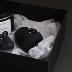 Set 3 Candele Meteorite ASTRUM - Cera di Soia Profumata con Contenitori Effetto Pietra Vulcanica