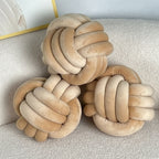 Cuscino Decorativo a Nodo in Velluto - Set 2/3/4 Pezzi - Design Geometrico Minimalista 22x22cm