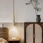 Plafoniera Wabi-Sabi Legno Chiaro Cemento Effetto Pietra E27