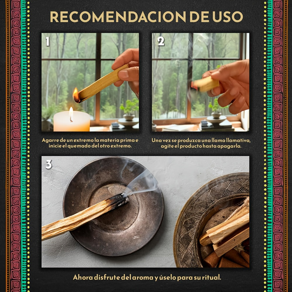 Kit Incenso Profumatore 6 Bastoncini Salvia Bianca Rosmarino Artemisia Decorazione Casa