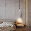 Plafoniera Wabi-Sabi Legno Chiaro Cemento Effetto Pietra E27