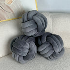 Cuscino Decorativo a Nodo in Velluto - Set 2/3/4 Pezzi - Design Geometrico Minimalista 22x22cm