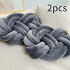 Paracolpi Intrecciato a Treccia - Set 2 Pezzi - Cuscino Lungo Decorativo in Peluche 40cm