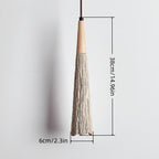 Plafoniera Wabi-Sabi Legno Chiaro Cemento Effetto Pietra E27
