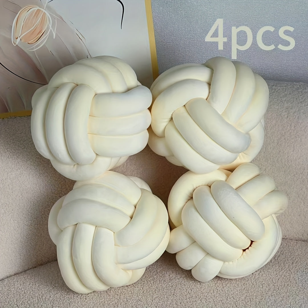 Cuscino Decorativo a Nodo in Velluto - Set 2/3/4 Pezzi - Design Geometrico Minimalista 22x22cm