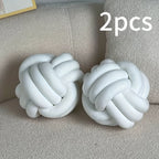 Cuscino Decorativo a Nodo in Velluto - Set 2/3/4 Pezzi - Design Geometrico Minimalista 22x22cm