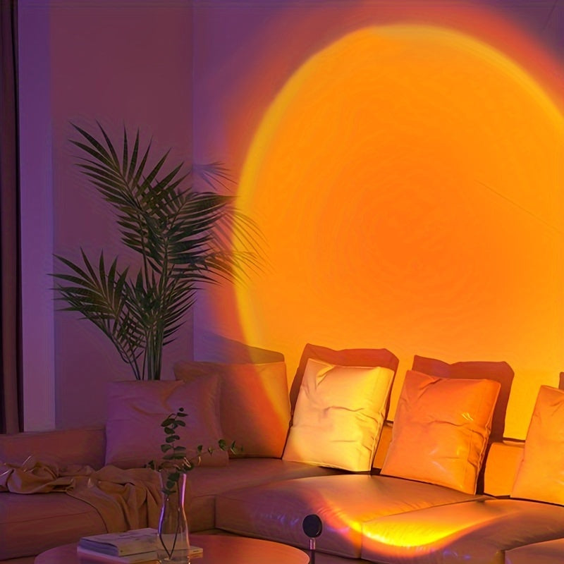 Lampada Proiettore Tramonto LED RGB 16 Colori con Telecomando USB