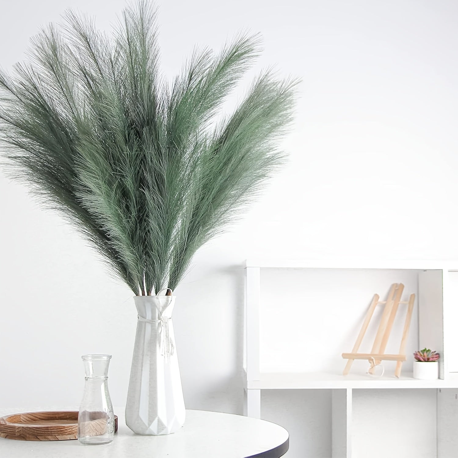 Pampas Grass Artificiale 75cm Decorazione Boho 8 Steli