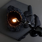 Set 3 Candele Meteorite ASTRUM - Cera di Soia Profumata con Contenitori Effetto Pietra Vulcanica